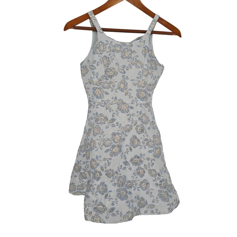 NWT Speechless Blue Floral Jacquard  A-Line Party Dress Girls 12 Holiday